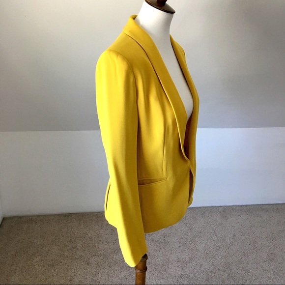 Bright Mustard Rag & Bone Sleek Minimalist Blazer - Picture 3 of 7